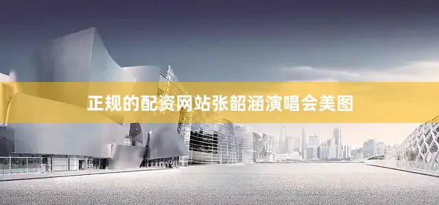 正规的配资网站张韶涵演唱会美图